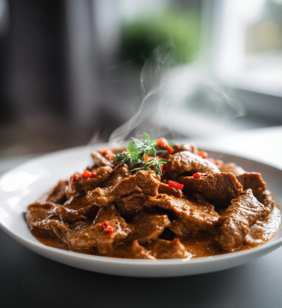 Biff med kremet peppersaus