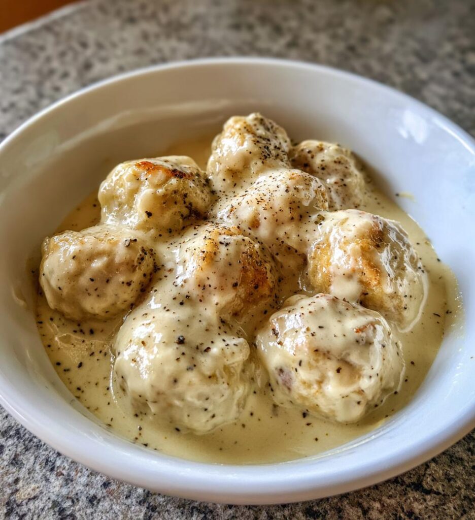 Fiskeboller i kremet saus