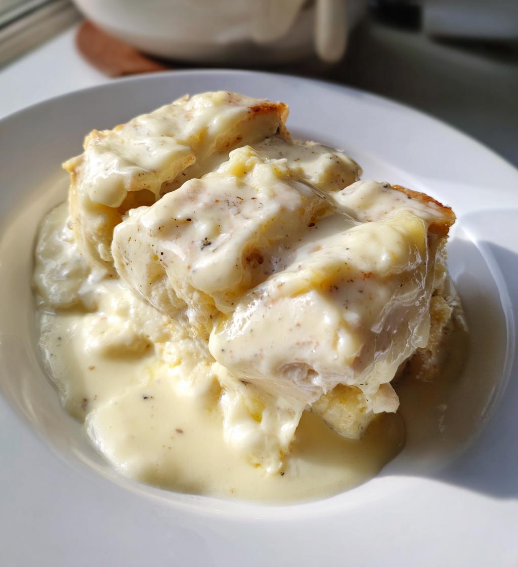 Fiskepudding i hvit saus - detail 1
