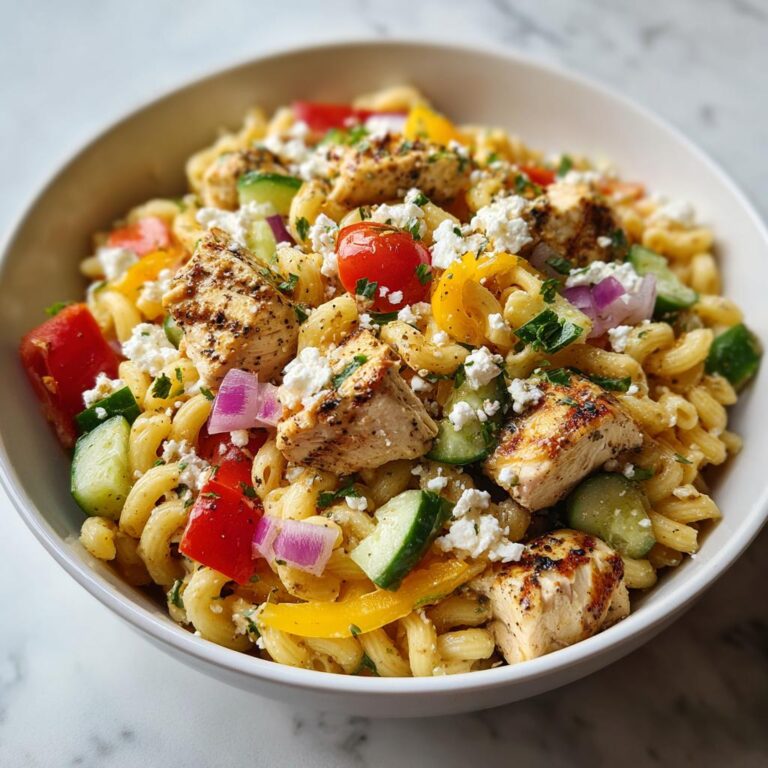 Frisk pastasalat med kylling
