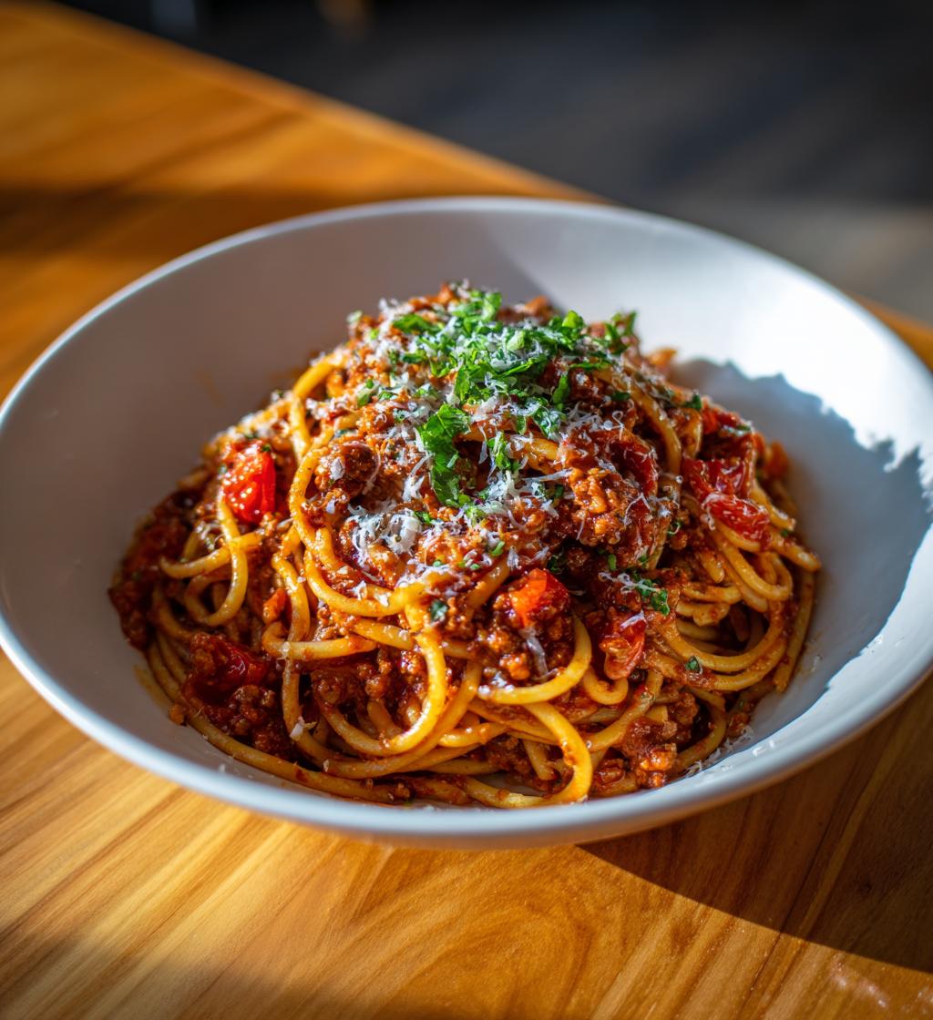 Klassisk spaghetti bolognese - detail 1
