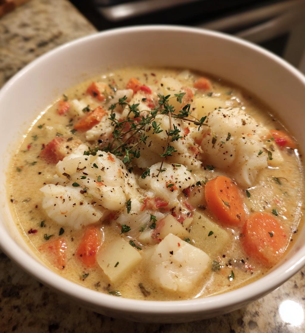 Kremet fiskesuppe med torsk - detail 1