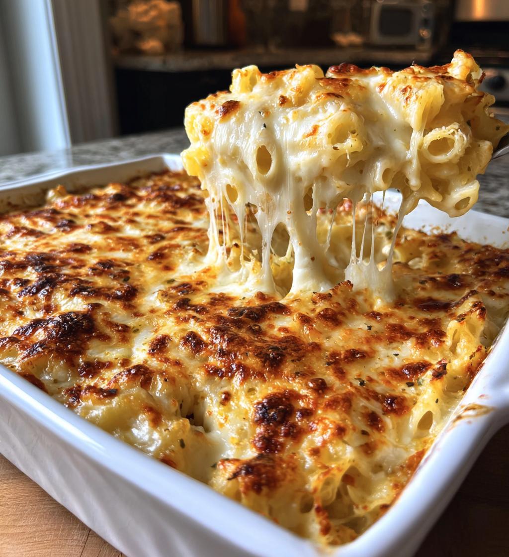 Ovnsbakt pasta med ost