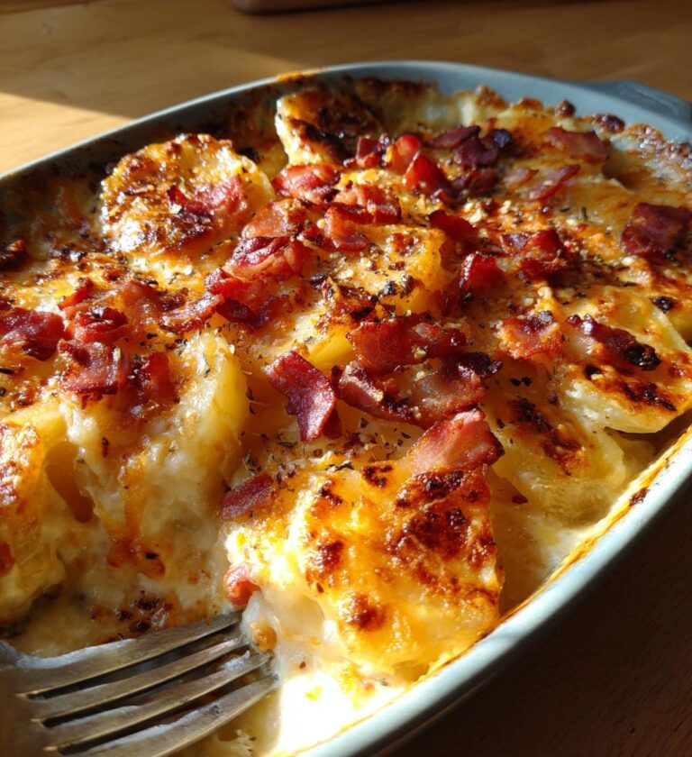 Ovnsgrateng med poteter og bacon