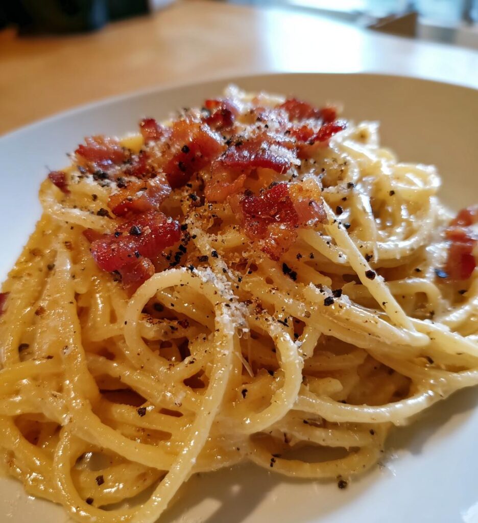 Pasta carbonara på norsk vis