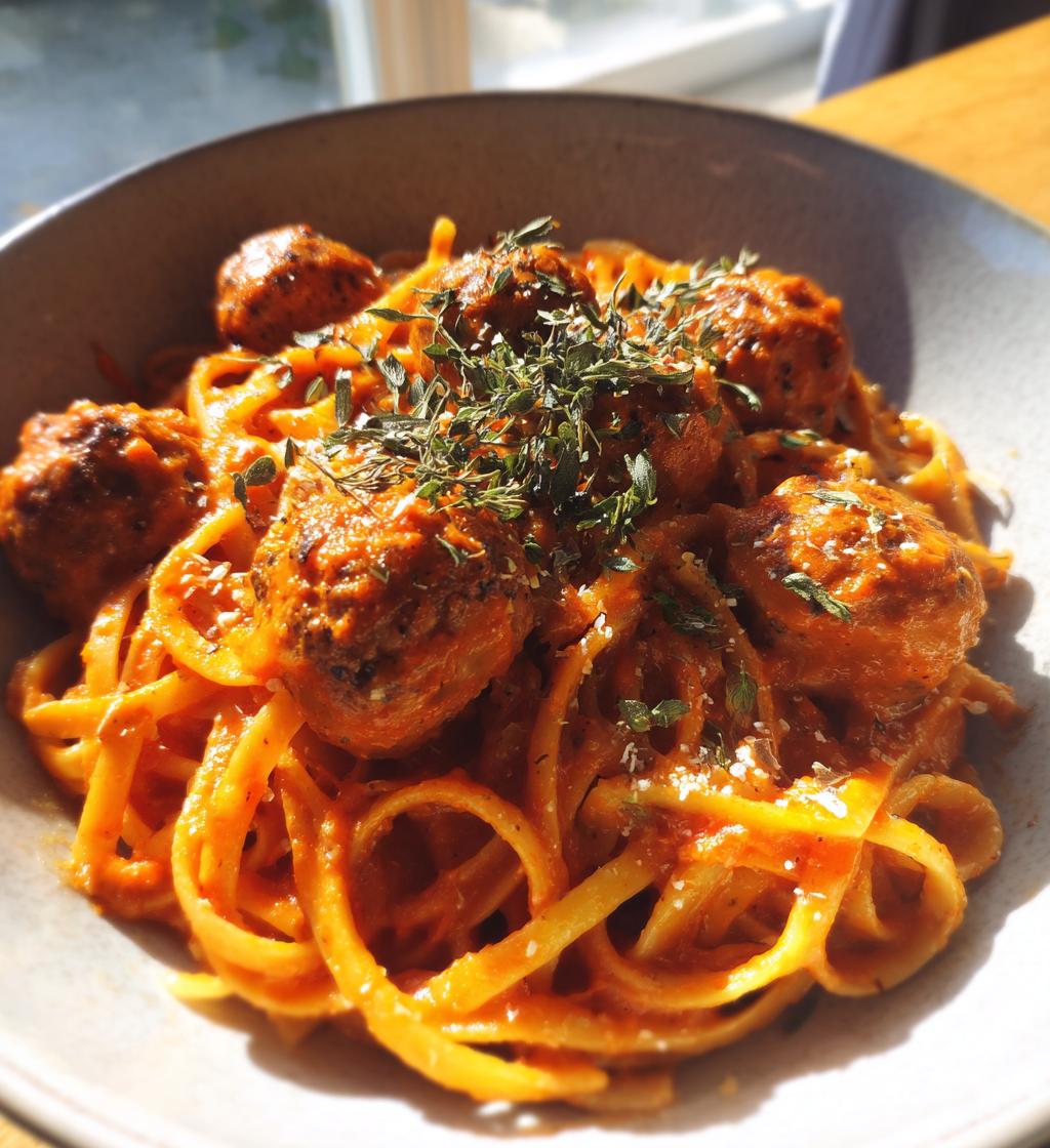 Pasta med kjøttboller