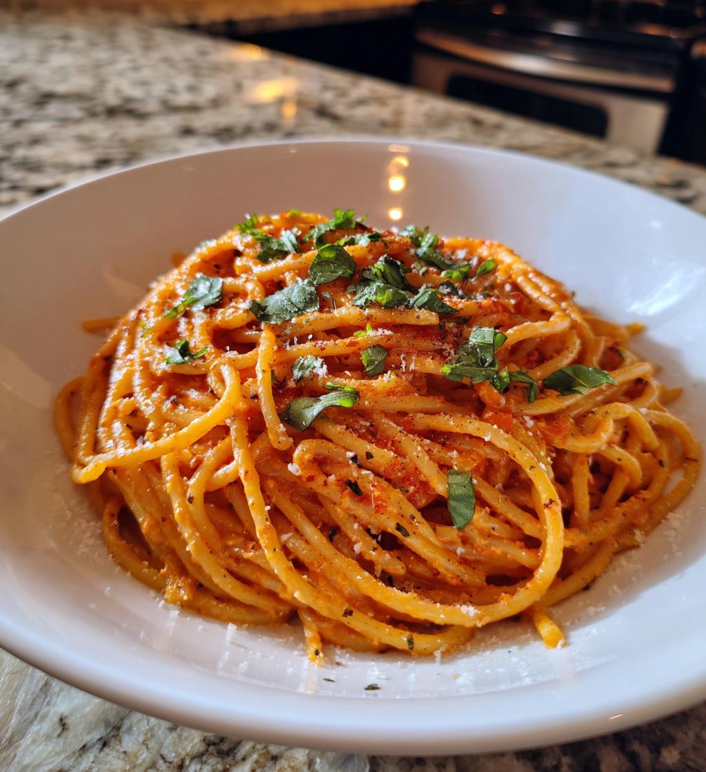 Pasta med kremet tomatsaus