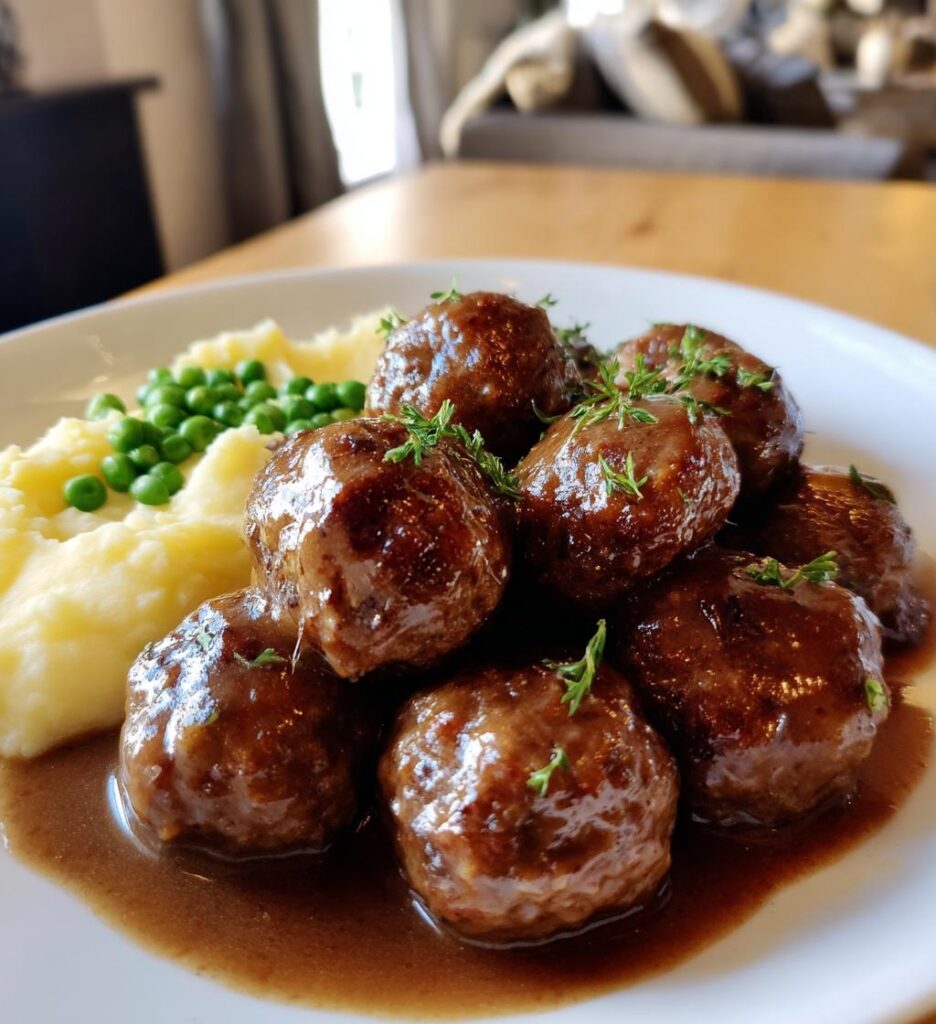 Saftige kjøttkaker i brun saus
