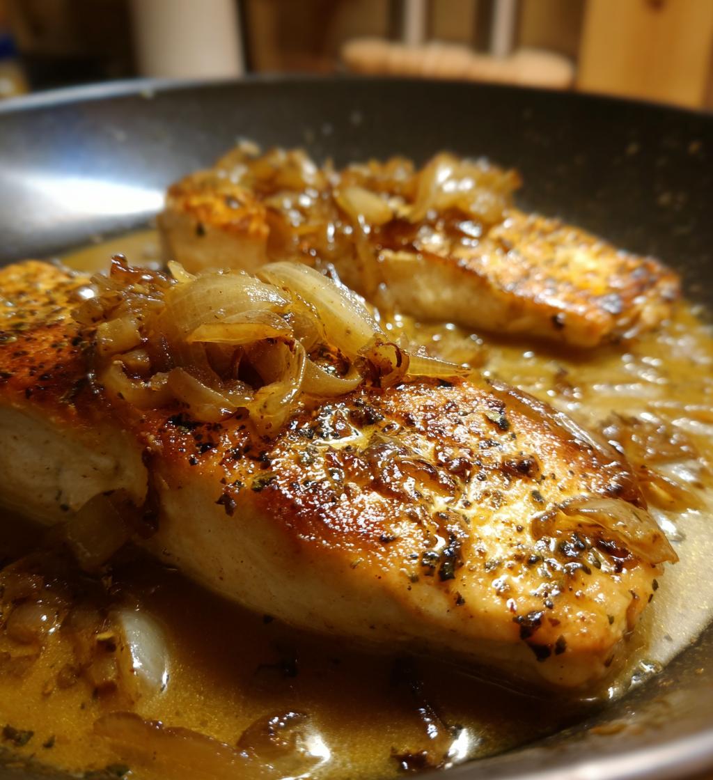 Seibiff med løk og saus - detail 1