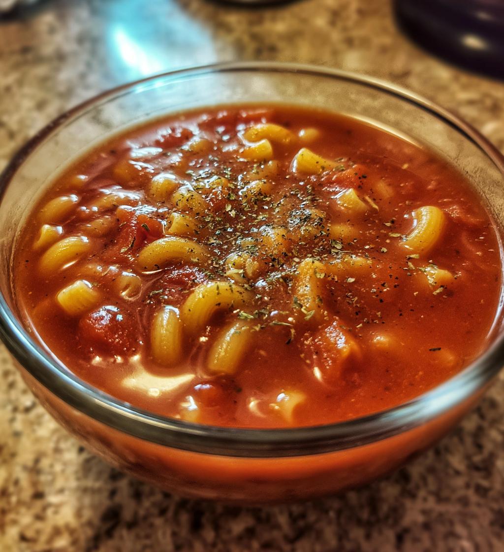 Tomatsuppe med makaroni